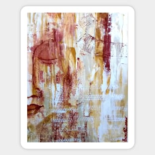 Peaceful soul Abstract painting Sticker